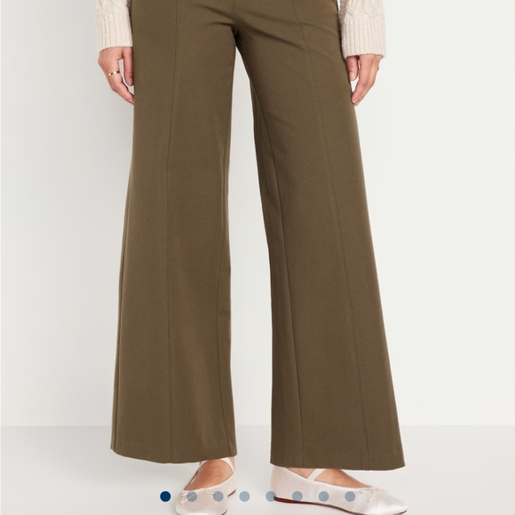 High Waisted Pull On Pixie Wide Leg Pants - Picture 2 of 3